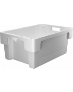 Plastkasse stabelvendbar 600x400x250 mm - Hvid