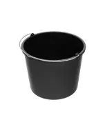 Plastspand genbrugsplast - 5L. m/metalh. - Sort