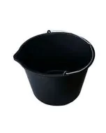 Plastspand m. hældetud gen.plast - 15L. m/metalh.