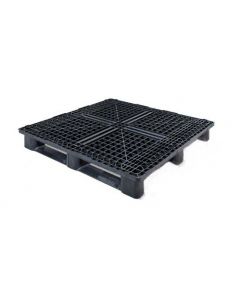 Plastpalle type 1212 MR 3RR med 3 meder og kanter
