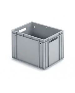R-kasse 400x300x273 mm m/hå.hu - grå