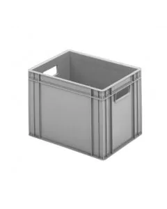 R-kasse 400x300x288 mm m/hå.hu - grå