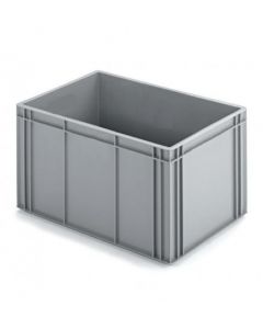 R-kasse 600x400x332 mm u/hå.hul - grå