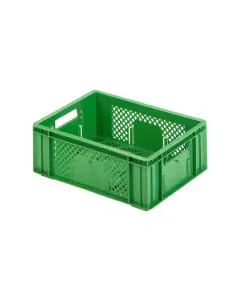 Plastkasse R - perf. 400x300x142 mm - grøn