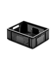 R-kasse perf. 400x300x142 mm - sort