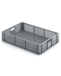 R-kasse perf. 600x400x121 mm - grå