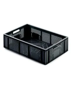 R-kasse perf. 600x400x171 mm - sort