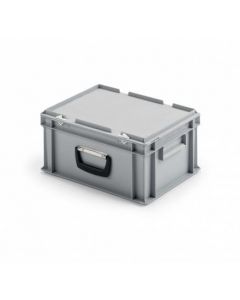 UNISTA kuffertkasse 400x300x190mm(inkl. låg) - grå