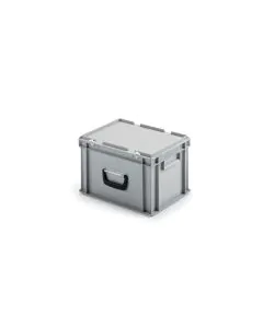 Kuffertkasse UNISTA 400x300x250 mm (inkl. låg) - grå