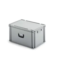 Kuffertkasse UNISTA 600x400x335mm(inkl. låg) - grå