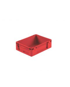 S-kasse 400x300x120 mm u/hå.hul - rød