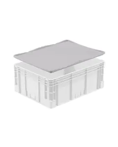 S-kasse låg 800x600 mm - løstliggende - grå