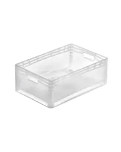 Plastkasse transparent - 600x400x220 mm - 46 l.