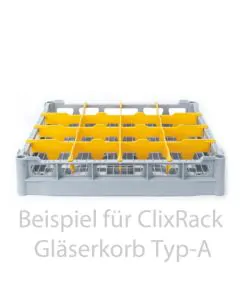 Opvaskekurv 500x500 mm - 73 mm - 44 glas