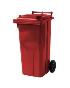 Affaldscontainer Europlast 2-hjulede 120L rød
