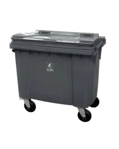 Affaldscontainer 4-hjulede 400 L - antracitgrå