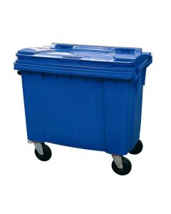 Affaldscontainer 4-hjulede 660 L - blå
