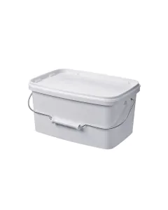 Plastspand 6058 - 5,8 L. - m. plasthank - Hvid
