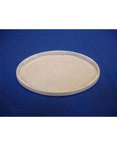 Oval plastlåg DOP5500 - 290x210 mm - Hvid