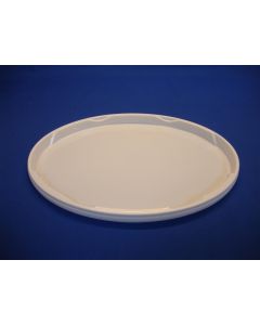 Oval plastlåg DOEP15-19000 - 390x300 mm - Hvid