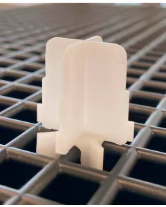 Plug pin cross joint graded Ø22,4x17,5 mm - white