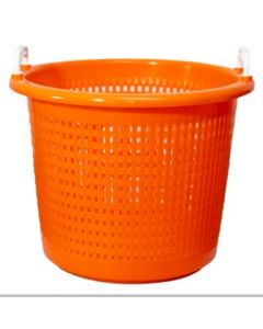 Plastkurv 44 liter - m. monterede håndtag - Orange