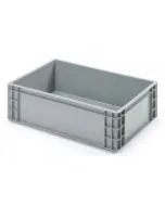Plastboks R - 600x400x186 mm uten hull - grå