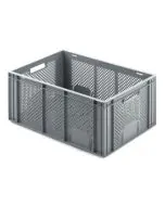Plastboks R - perf. 600x400x274 mm - grå