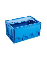 Sammenleggbar boks B - 62L - 600x400x330/85 mm m/lokk - blå