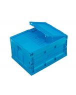 Sammenleggbar boks B - 172L-800x600x455/155 mm m/lokk - blå