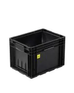 Plastboks KLT ESD - 400x300x280 mm - sort