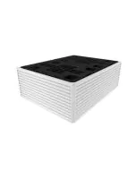 Spillbrett 140L hvit m. rist