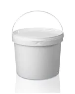 Plastbøtte 8035-3,5 L. m/plasthåndtak. - Hvit
