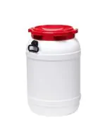 Plastfat med lokk 68 L. - Bredhalset UNX/S