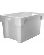 Plastboks stabelbar vendbar 600x400x350 mm - Hvit