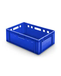 Kjøttkasse E2 - 600x400x200 mm - Slagfast, blå