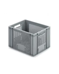 Plastboks R - perf. 400x300x272 mm - grå