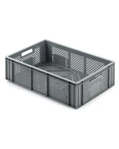 Plastboks R - perf. 600x400x171 mm - grå