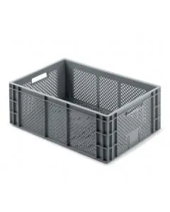 Plastboks R - perf. 600x400x223 mm - grå