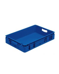 Plastboks S - 600x400x120 mm med hull - Blå