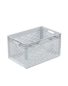 Plastboks Lightline perf. 600x400x320 mm - grå