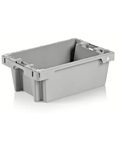 Plastboks stablebar 600x400x225mm - lys grå