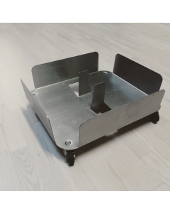 Vogn for dobbel 60L - Rustfritt stål