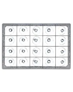 Oppvaskkurv 600x400 mm - 72 mm - 4x5 glass