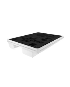 Spillbrett 30L hvit m. rist og innspill. for gaffeltruck