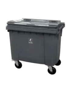 Avfallsbeholder 4-hjuls 1100 L - antrasittgrå