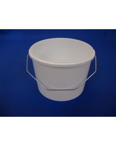 Plastbøtte 2192 - 3 L. m/metallhåndtak. - Hvit