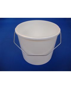 Plastbøtte 2201 - 3,5 L. m/metallhåndtak. - Hvit