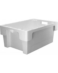 Plastboks stabelbar vendbar 600x400x250 mm - Hvit