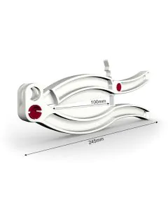 Griper 245 mm w. låseknapp - hvit